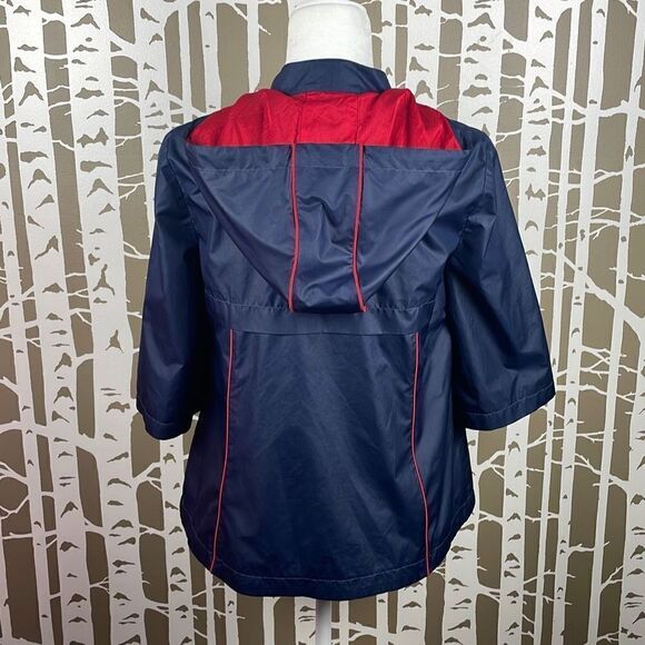 Vintage Circa 1999 Tommy Hilfiger Cropped Sleeve Windbreaker sz S - Picture 7 of 11